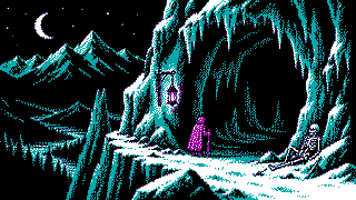 L’entrée glacée de la grotte